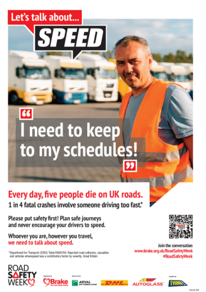 Road Safety Week Poster. I need to keep to my schedule