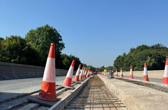 Kilkern has completed work on National Highways £7m project to replace large sections of ageing steel safety barriers on the M53 south of Ellesmere Port
